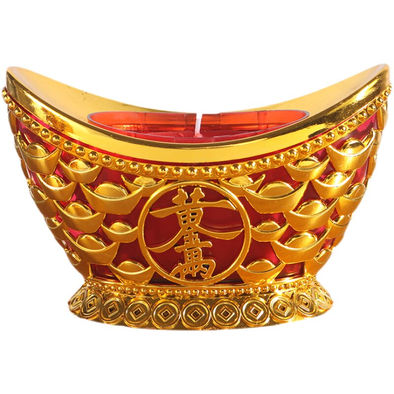 无烟大元元宝蜡烛财神供佛乔迁入伙喜庆供奉蜡烛