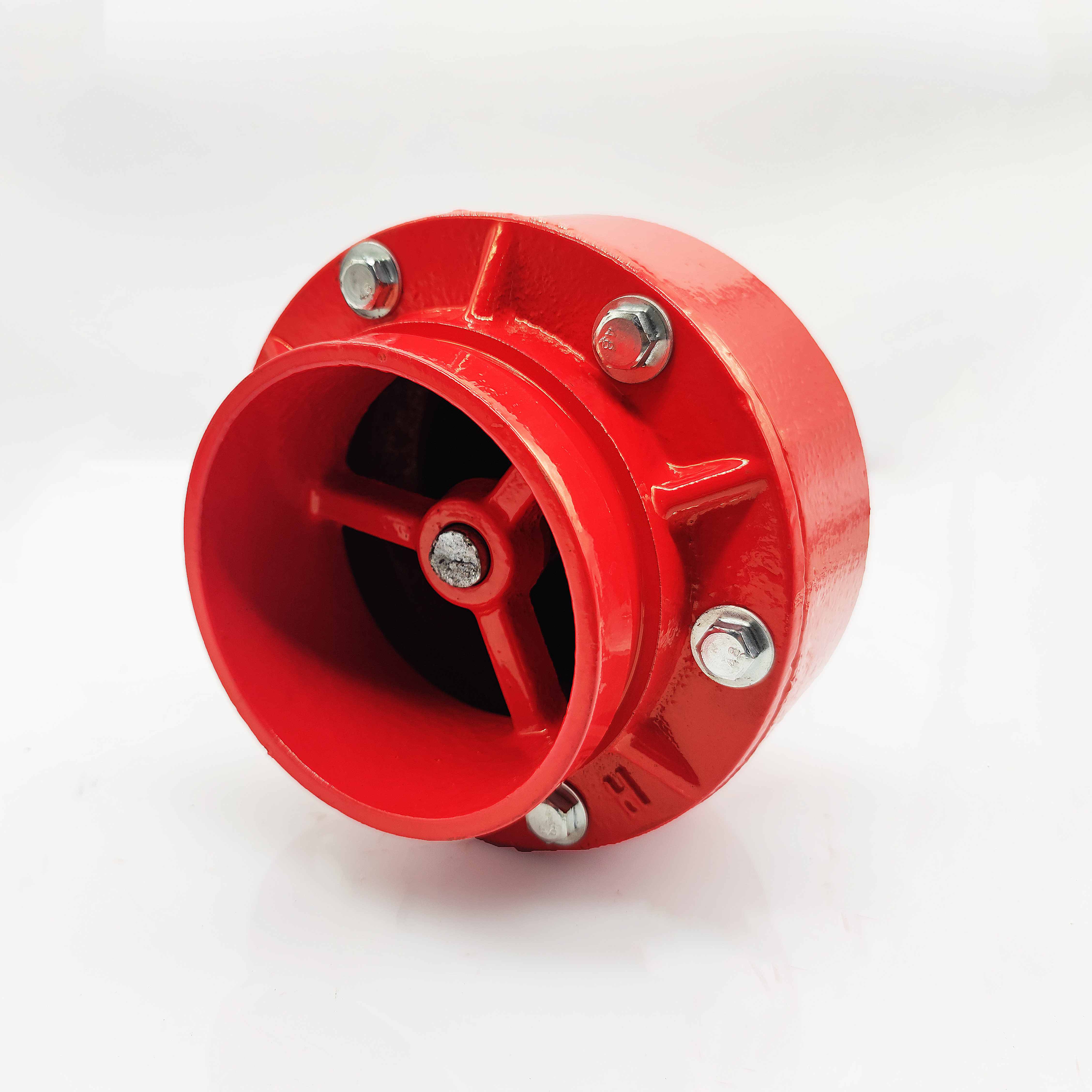 沟槽消声止回阀hc81x-16铸铁直通卡箍立式止逆单向阀止回阀