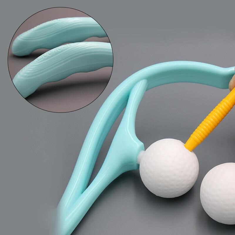 颈椎按摩器 家用办公室塑料夹脖子肩颈手动揉捏颈部按摩球按摩夹