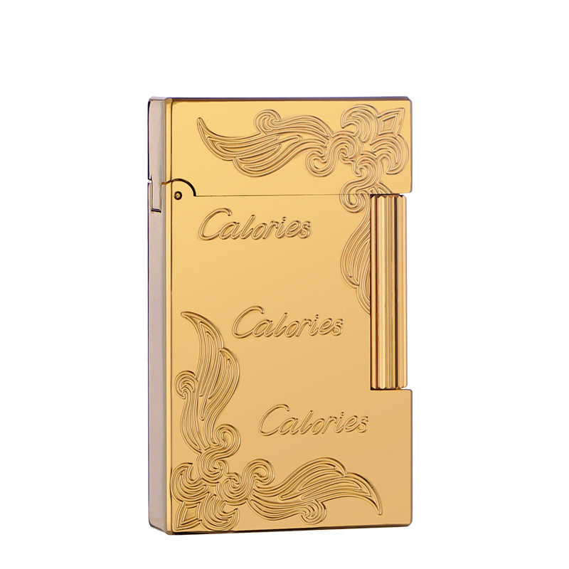 calories卡路全铜清脆朗声钢音侧滑砂轮充气打火机充气打火机