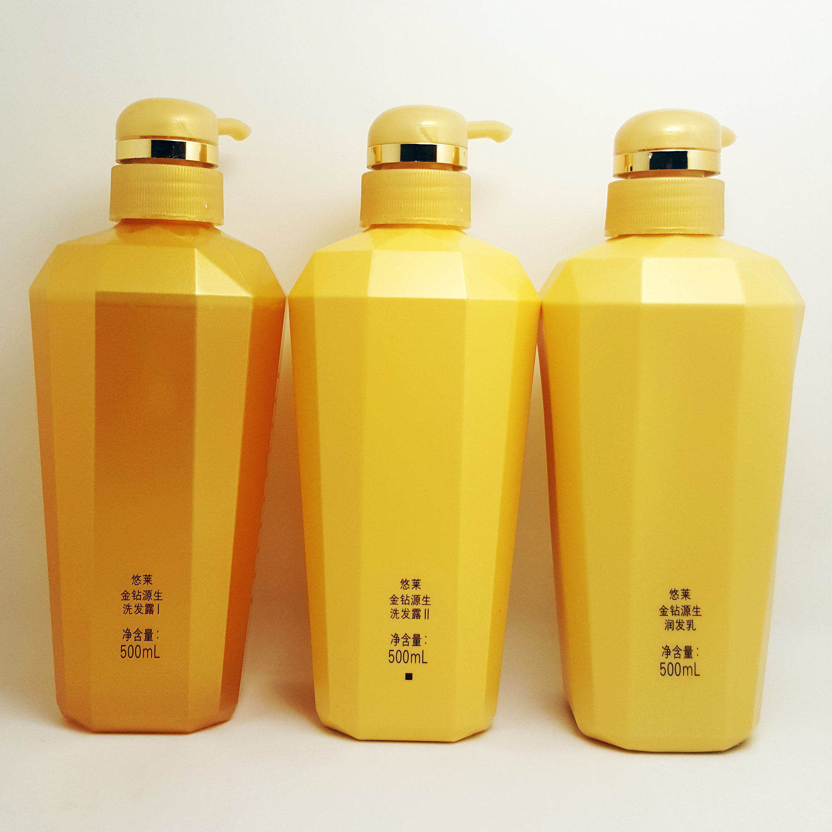 500ml悠莱金钻源生洗发露润发发乳洗发水护发素新品上市洗护套装