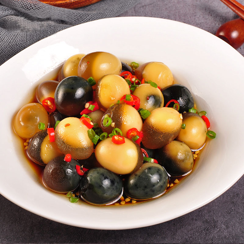 珍珠皮蛋鹌鹑24枚凉菜即食素菜酒店饭店专用松花