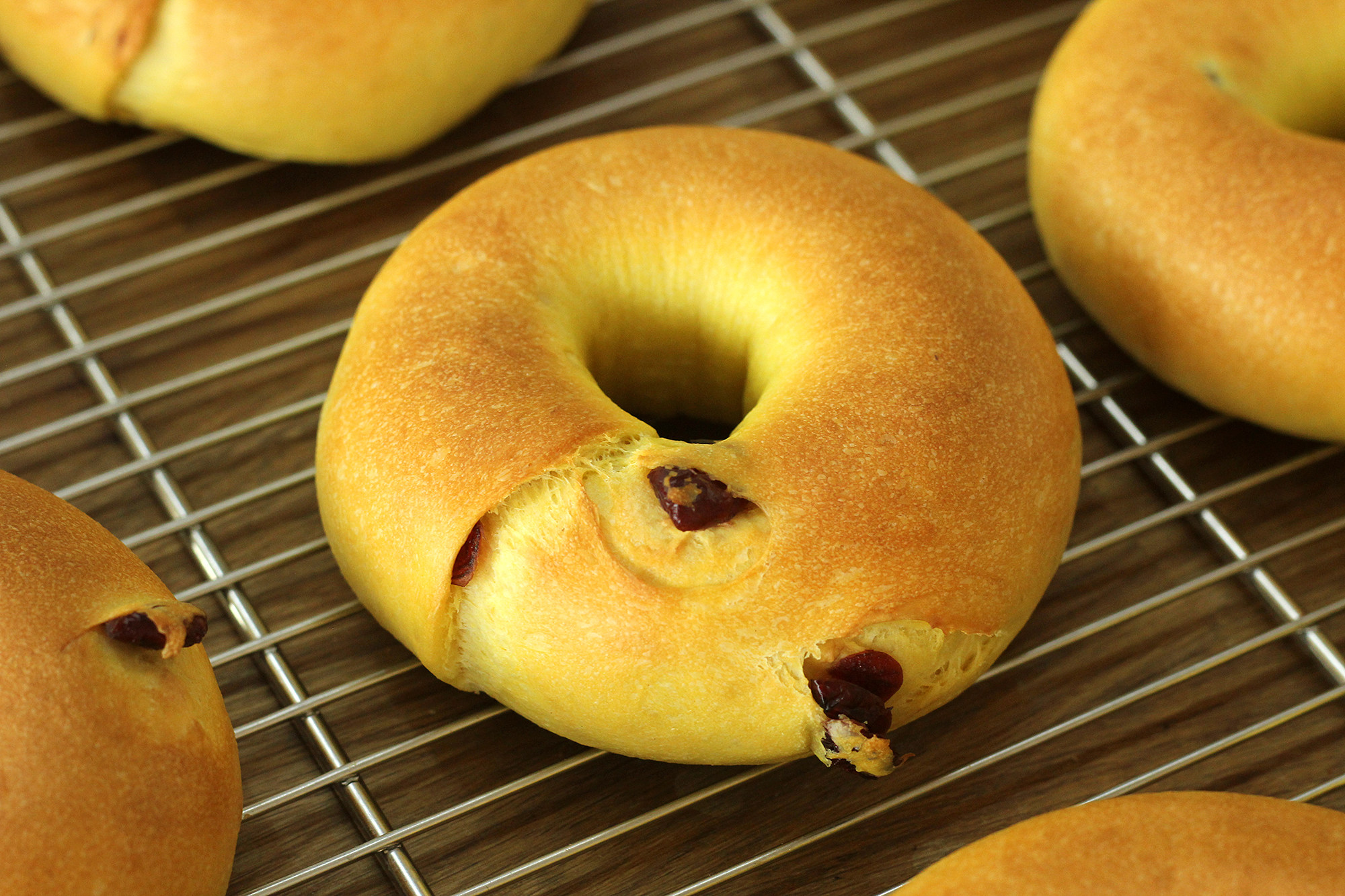 周五发南瓜蔓越莓贝果bagel无糖低油低卡孕妇传统西式糕点