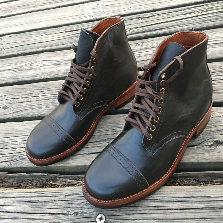 现货日本限定julianboots法国国小牛皮工装cornish时装靴