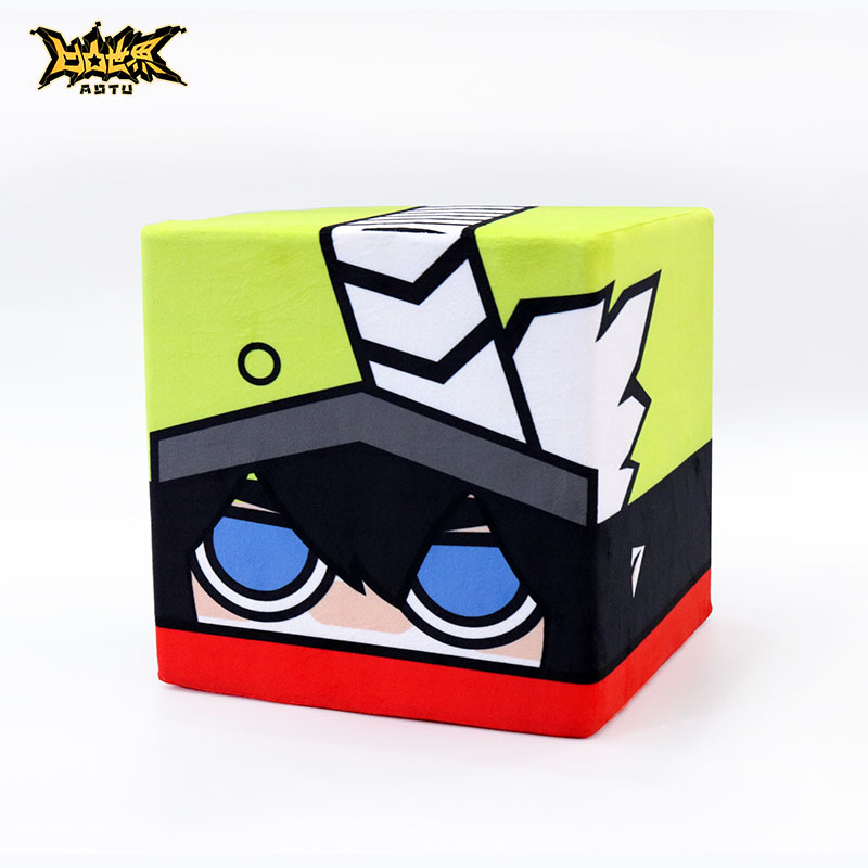 七创社凹凸世界官方动漫周边原创雷狮格瑞方形大方头毛绒抱枕玩偶