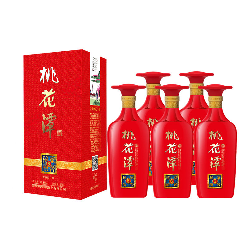 桃花潭家窖秘酿6年408度430ml安徽浓香纯粮原浆酒安徽白酒