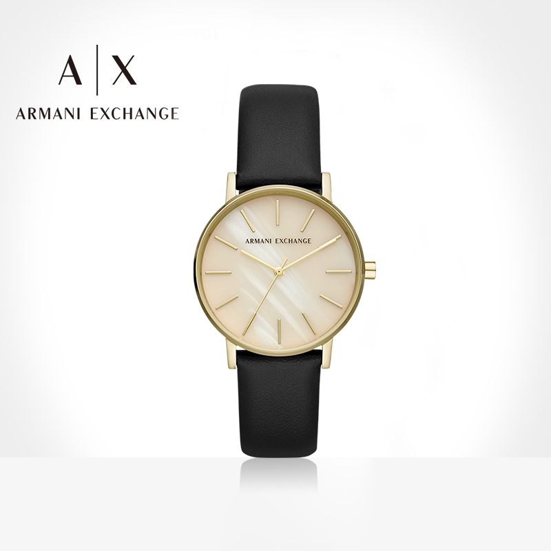 Armani阿玛尼女士气质手表贝母表盘皮带腕表七夕情人节送礼AX5561