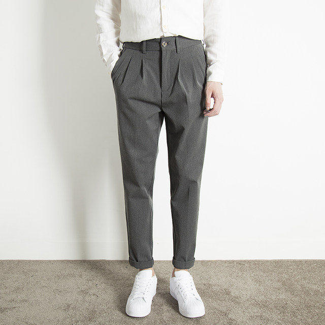 Jane autumn Korean version of quality men's fashion business casual trousers male non-iron stretch loose straight men's casual pants Jane autumn Korean version of quality men's fashion business casual trousers male non-iron stretch loose straight men's casual pants