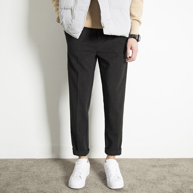 Men's new autumn and winter woolen pants men's straight casual trousers men's loose trend all-match casual suit pants men Men's new autumn and winter woolen pants men's straight casual trousers men's loose trend all-match casual suit pants men