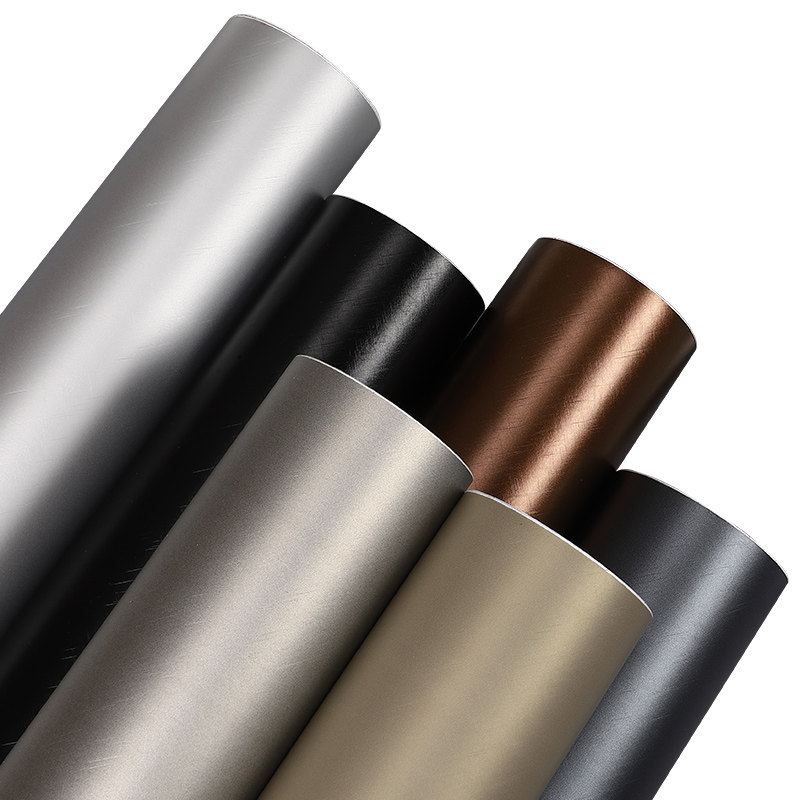 仿金钛金贴纸金贴纸玫瑰拉丝洒柜金属橱柜不锈钢墙贴