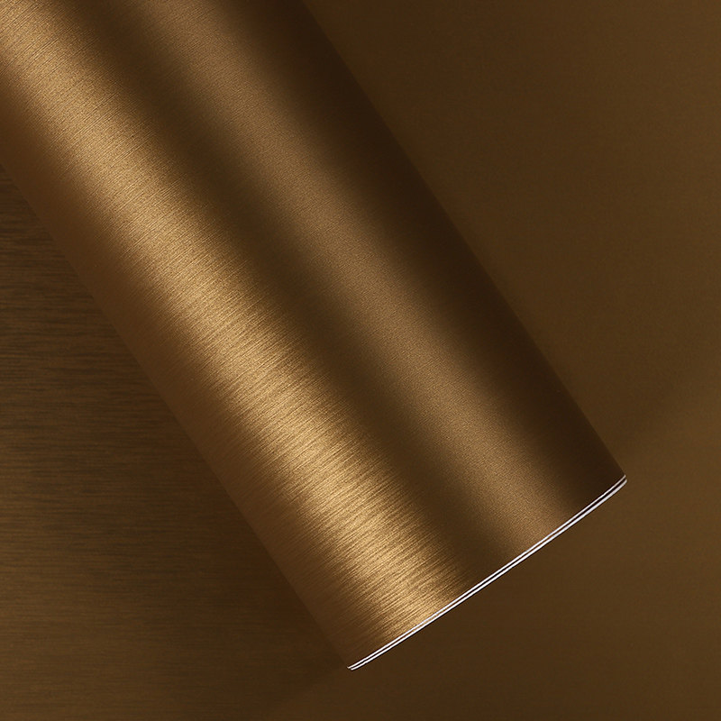 钛金拉丝金色贴纸自粘金箔墙纸装饰橱柜翻新墙贴