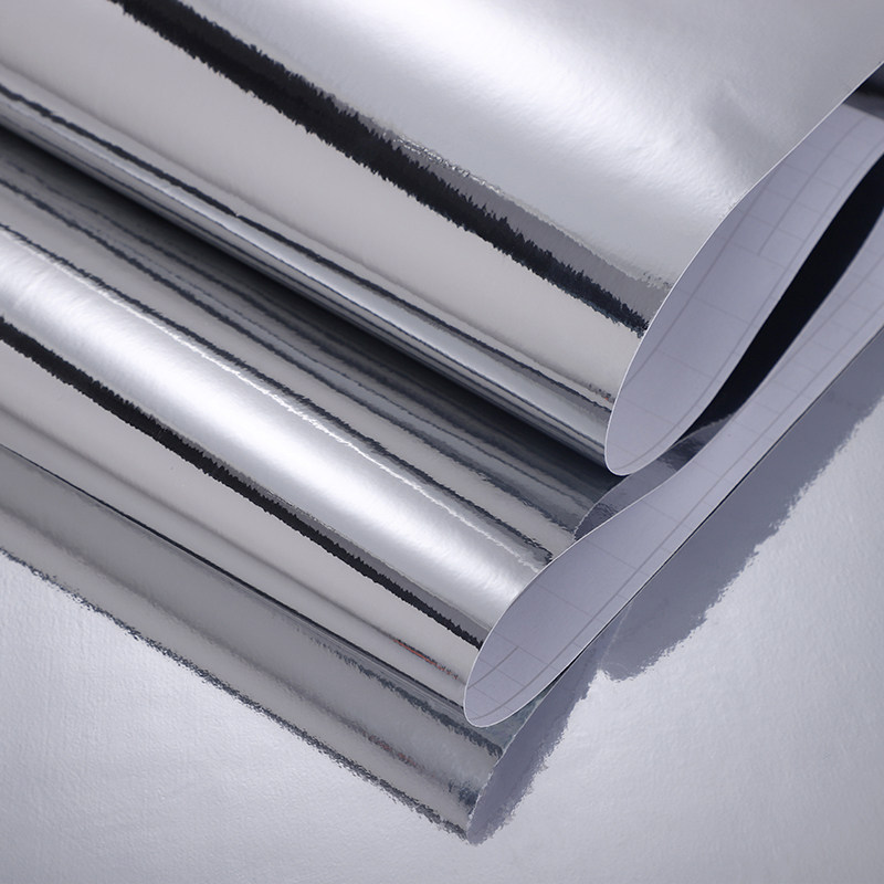 金属贴纸光面不锈钢电镀亮片镜子防水即时贴自软装墙贴