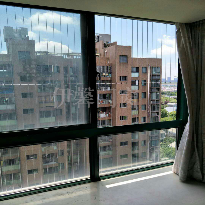 上海隐形防盗网高层飘窗窗户安全防护栏不锈钢丝阳台