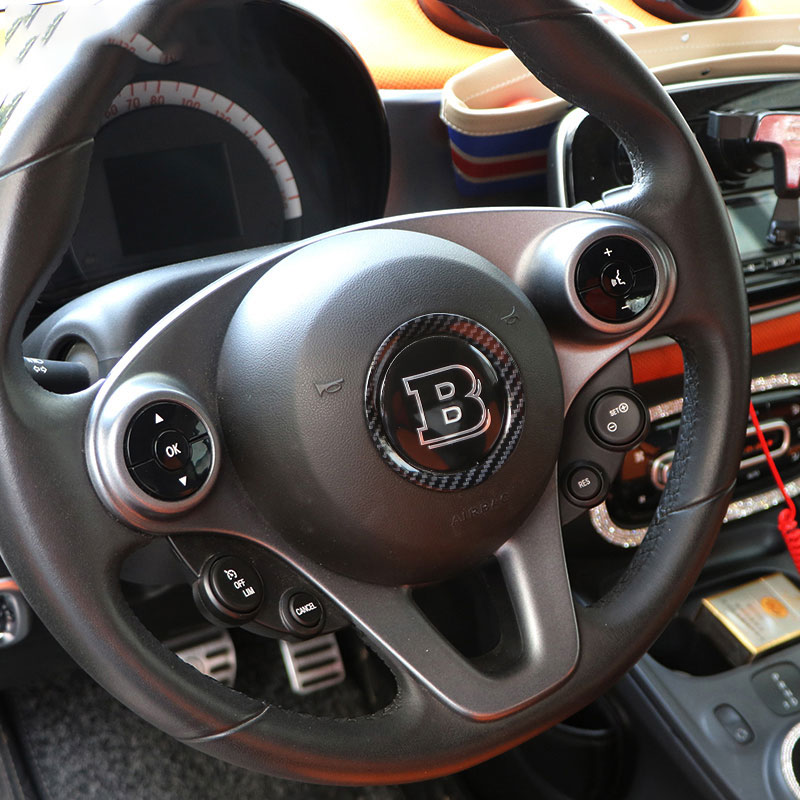 适用15-19款奔驰smart汽车方向盘巴博斯装饰斯玛特内饰汽车贴片