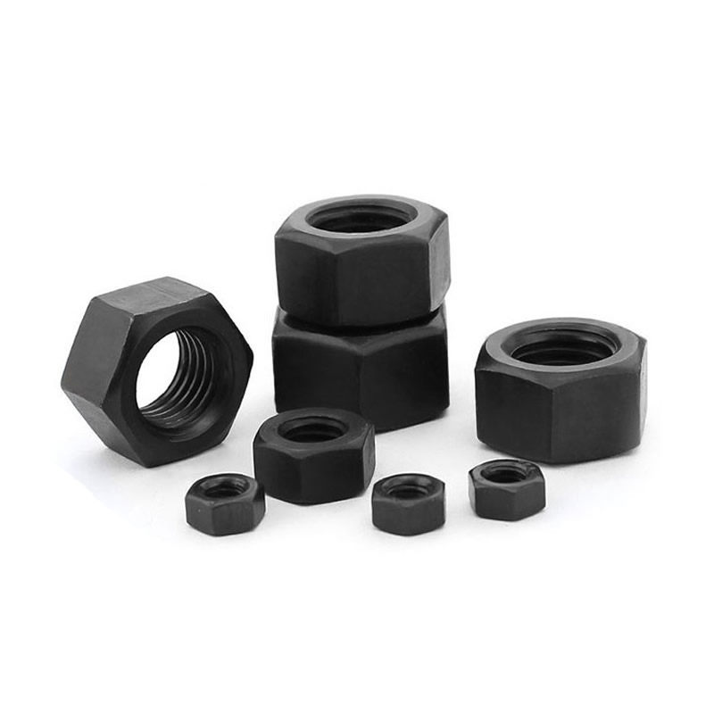 8级黑色六角螺母螺帽m2m3m4m5m6m8m10m12m16m20m30m36m45m48m60螺母