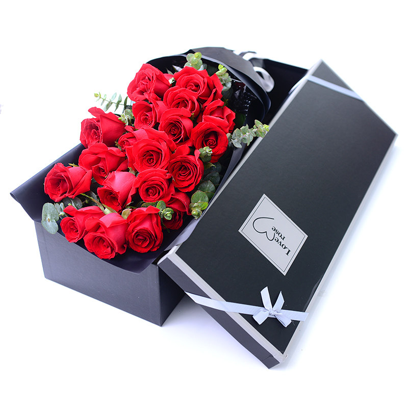 鲜花速递同城生日玫瑰花礼盒盒装北京上海深圳西安鲜花速递同城