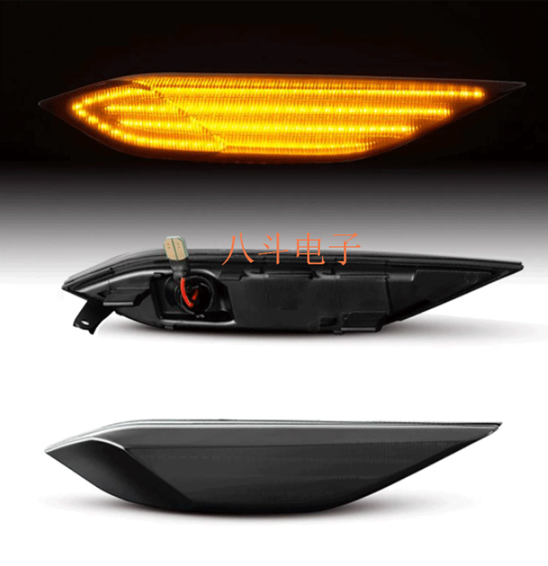 适用保时捷1114款卡宴叶子板灯侧灯指示边灯美规汽车车灯透镜