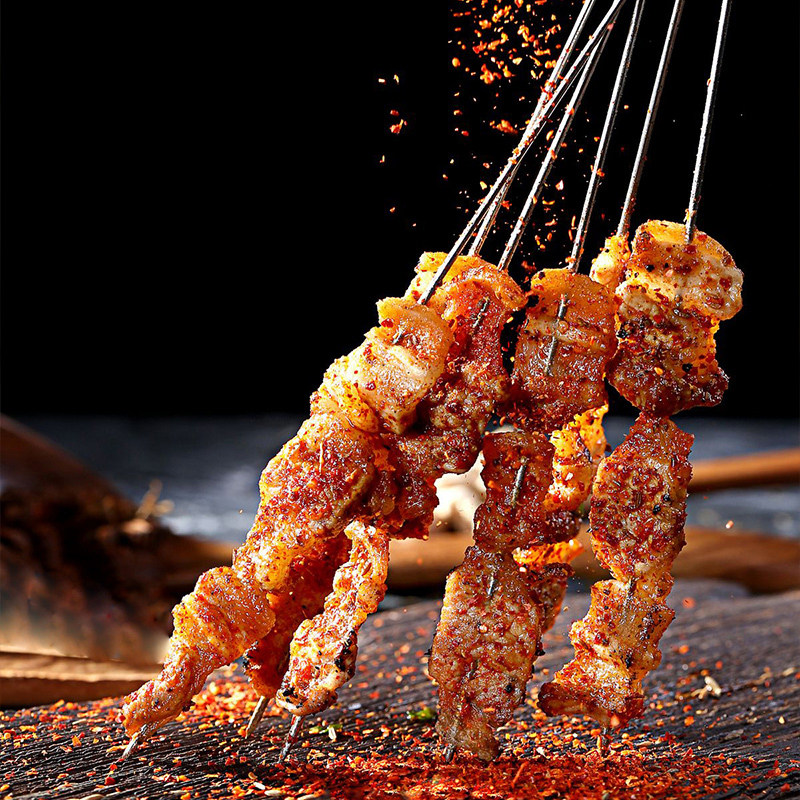 五花游牧御品肉串10串烧烤食材烤肉方便半成品羊肉卷
