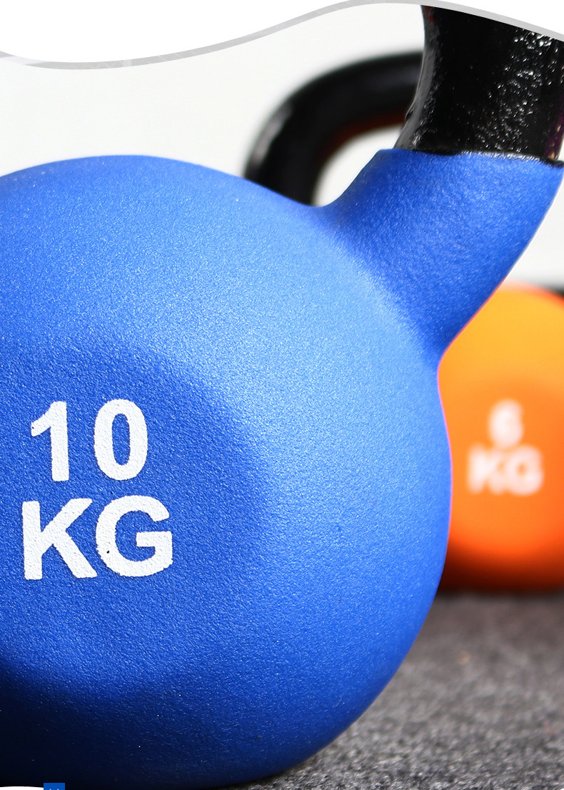 健身深蹲壶420kg女性男士竞技浸塑壶铃球提壶亚铃哑铃