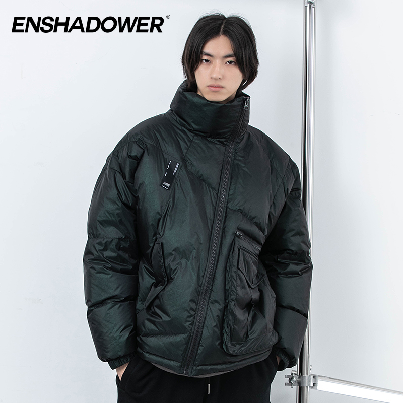 ENSHADOWER隐蔽者冬季变色绗缝羽绒服男士潮牌立领加厚面包服外套