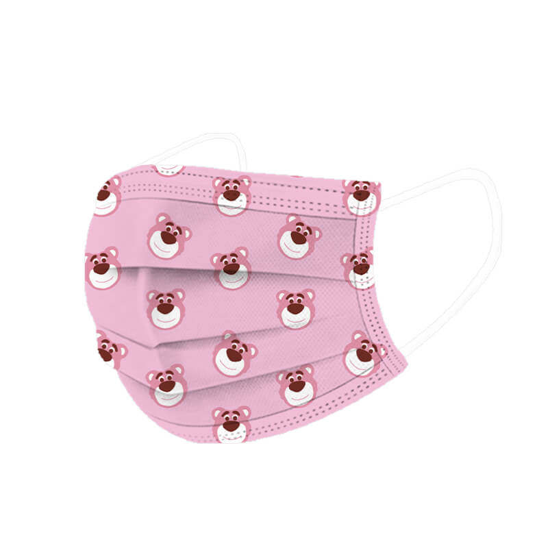 草莓成人口鼻一次性粉色女孩可爱口罩情侣熊卡通口罩