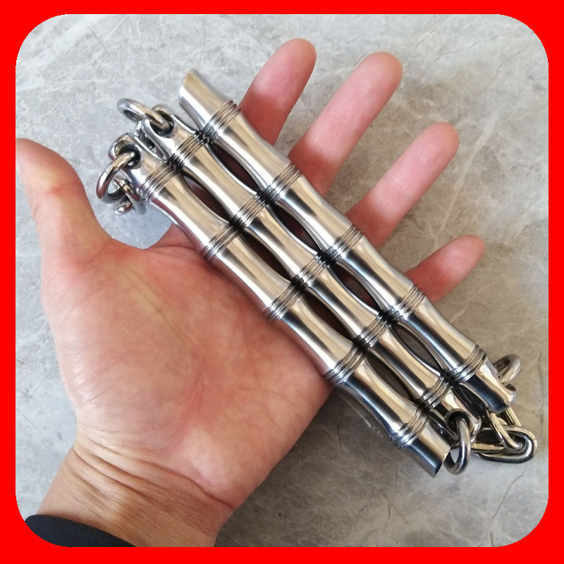 三节不锈钢定制九节八节钛合金六七四五实战节棍九节鞭