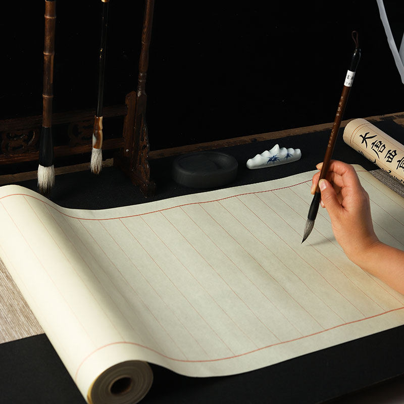 书法宣纸卷轴安徽彩色用纸专用练字毛笔学生宣纸