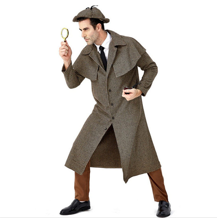 万圣节服饰cosplay儿童成人夏洛克福尔摩斯服装侦探神探服饰