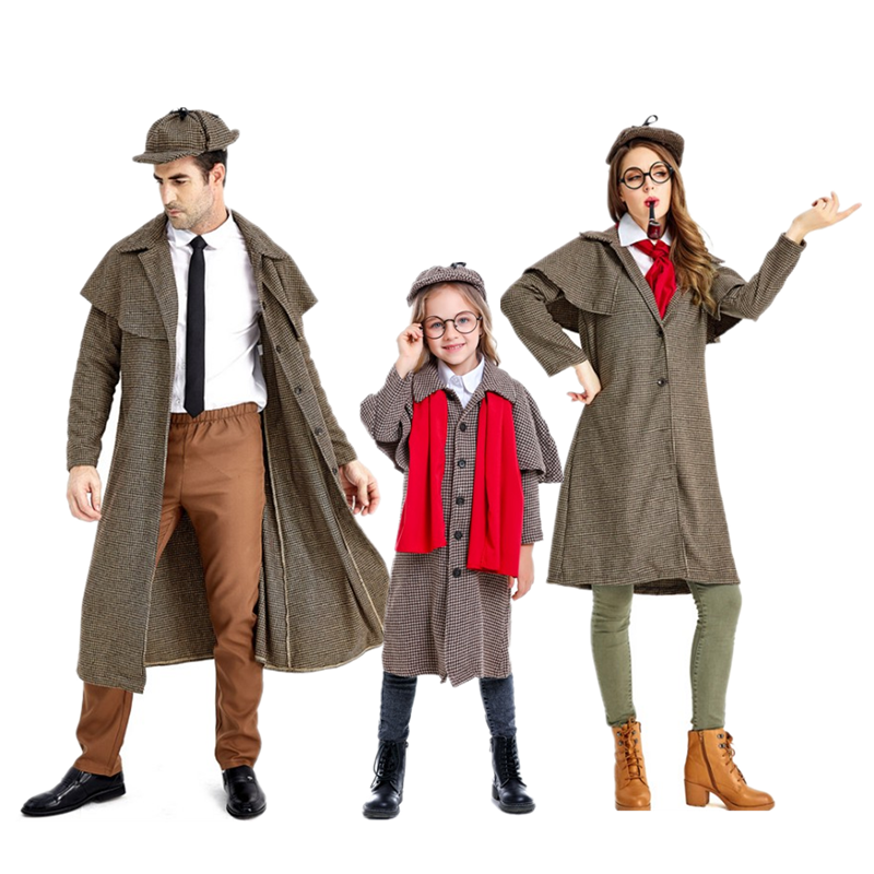 万圣节服饰cosplay儿童成人夏洛克福尔摩斯服装侦探神探服饰