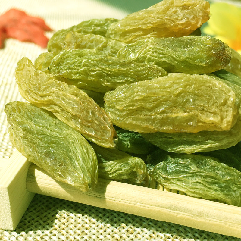 特级超大颗粒无籽绿香妃王葡萄干自然晾晒新疆葡萄干