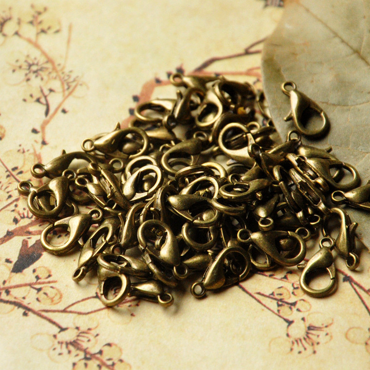 手工编织配件 复古风龙虾扣 diy扣子 饰品结尾扣 12*7mm