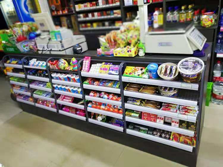 超市收银台前小货架口香糖架子展示架便利店零食小食品陈列小架子