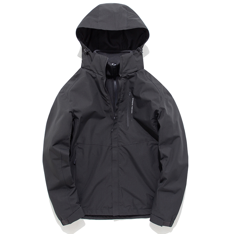 露营潮牌冲锋衣男女秋冬三合一可拆卸两件套加绒加厚进藏户外服装