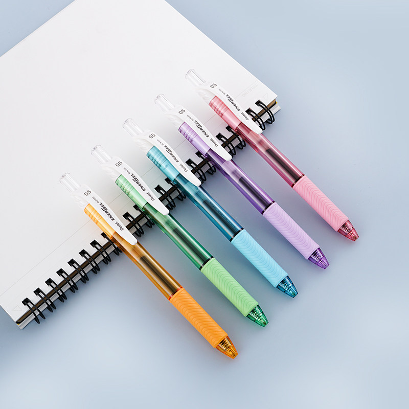 日本按动限定水笔签字针管考试彩色pentel学生中性笔