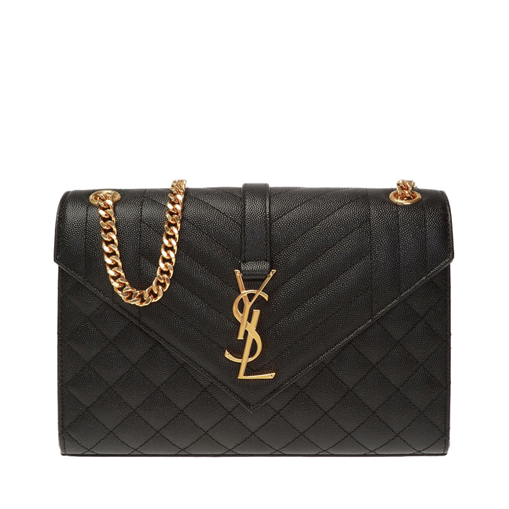 saintlaurent圣罗兰女士牛皮金属标识链条包单肩单肩女士包袋