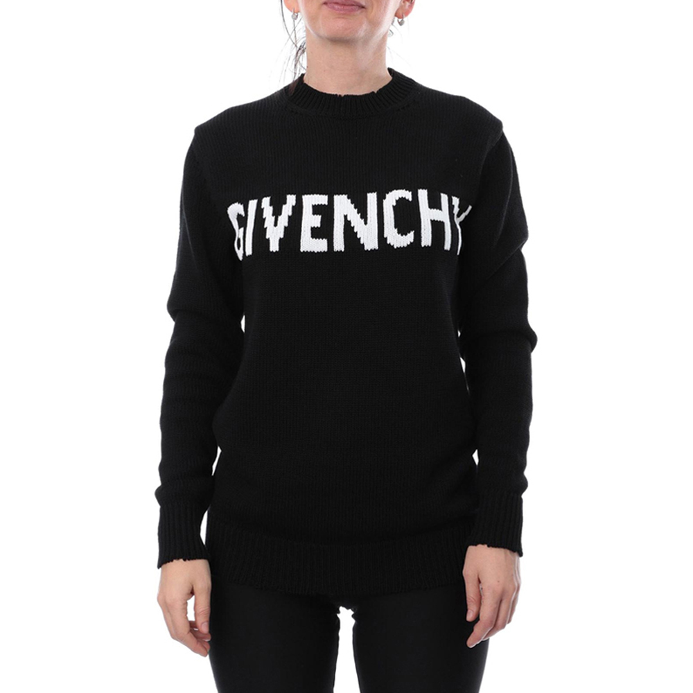 givenchy纪梵希女士黑色针织毛衣毛针织衫