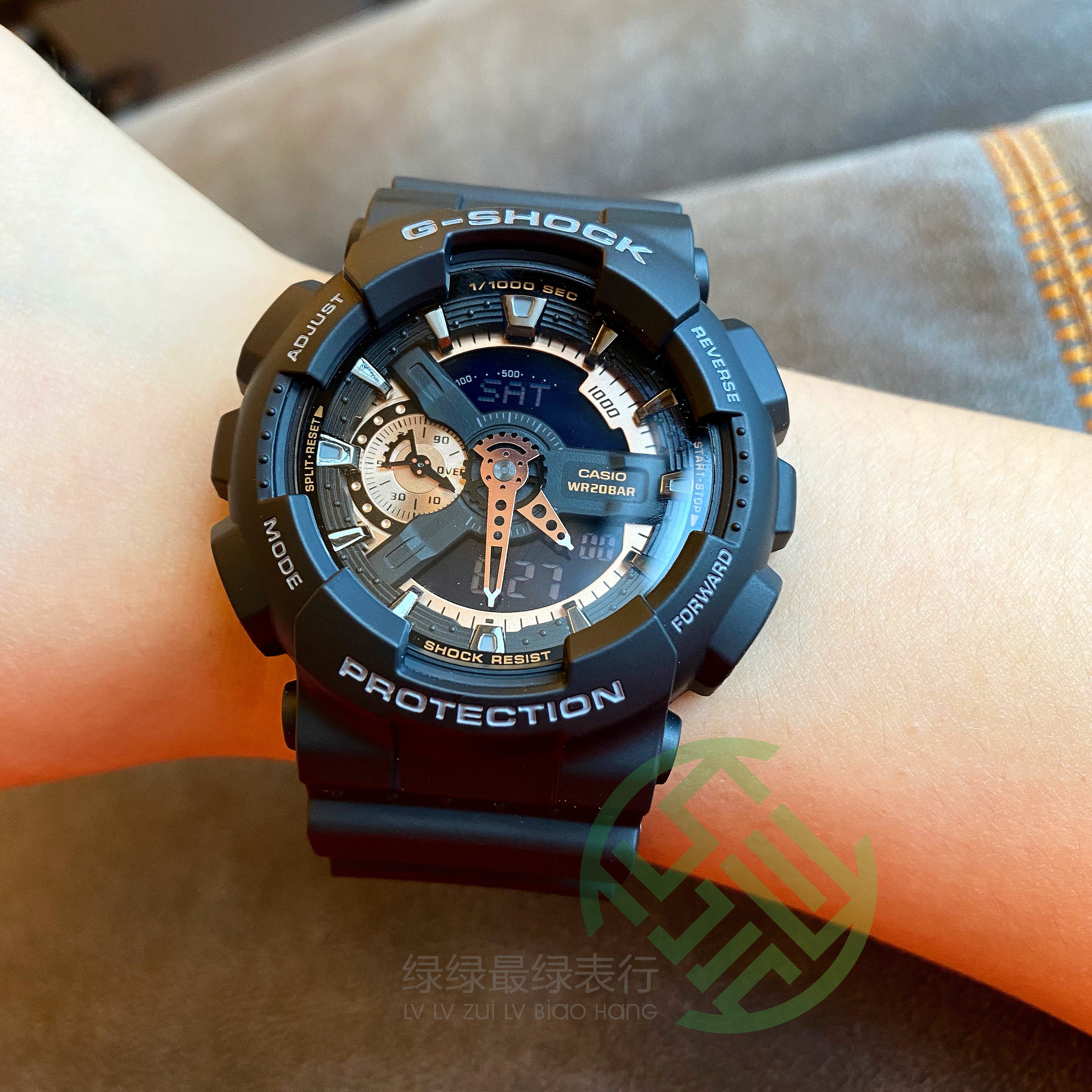 卡西欧g-shock玫瑰ga-110rg-1a7a110-1b防水多功能日韩腕表