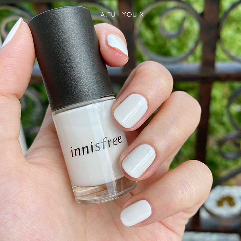 innisfree悦诗风吟指甲油白色 纯白色1号奶油白#21奶白色法式美甲