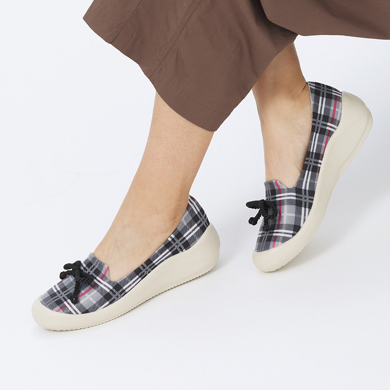 ilr爱乐空气蝴蝶结乐福鞋女英伦风一脚脚蹬厚底布鞋