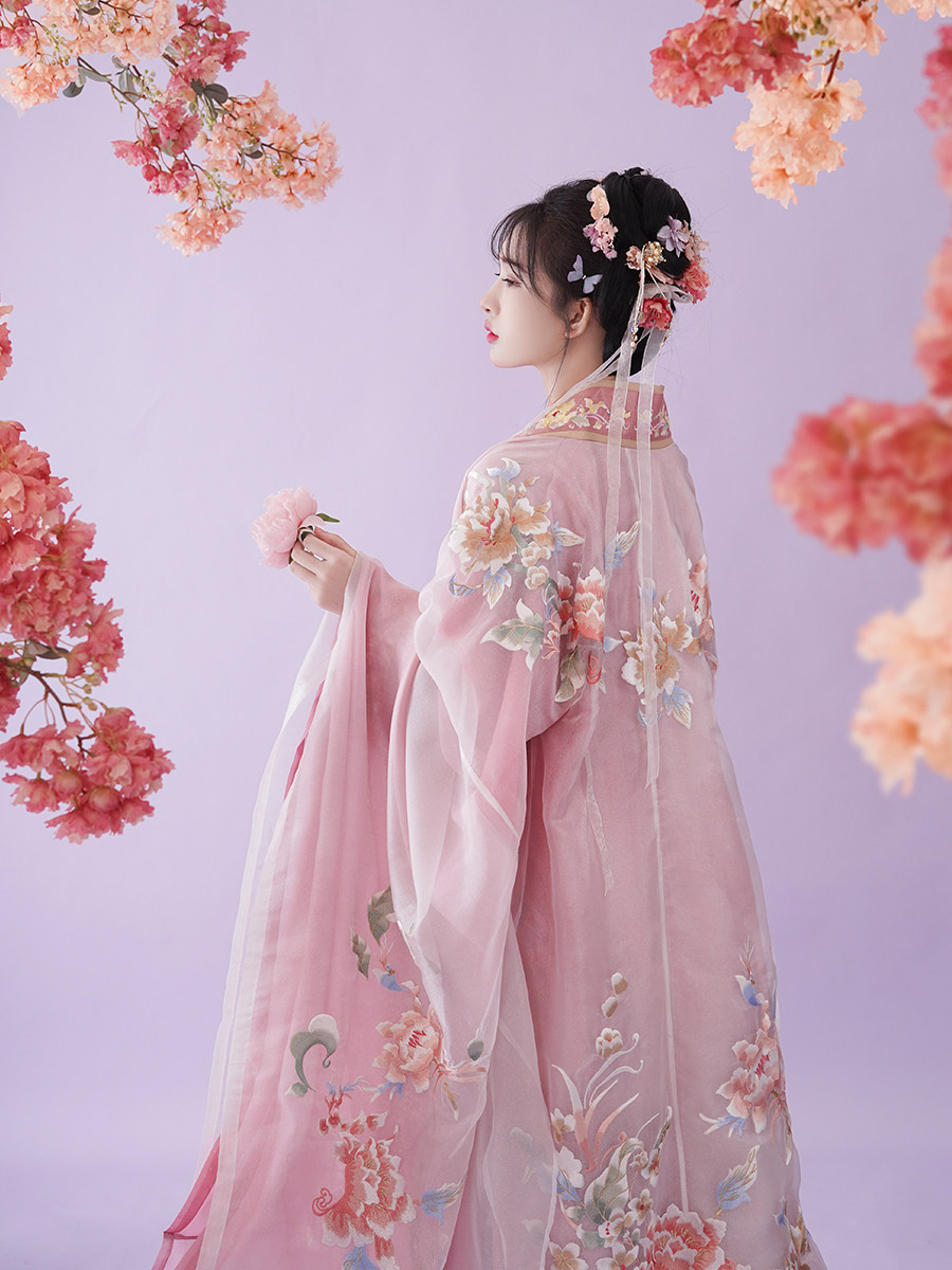 十二汉旸花神汉服女原创唐制大袖仙一片片式破裙汉服定制