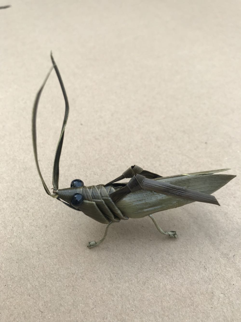 手工草编动物棕编工艺品蚂蚱蝗虫蚱蜢长沙非遗其他手工制作