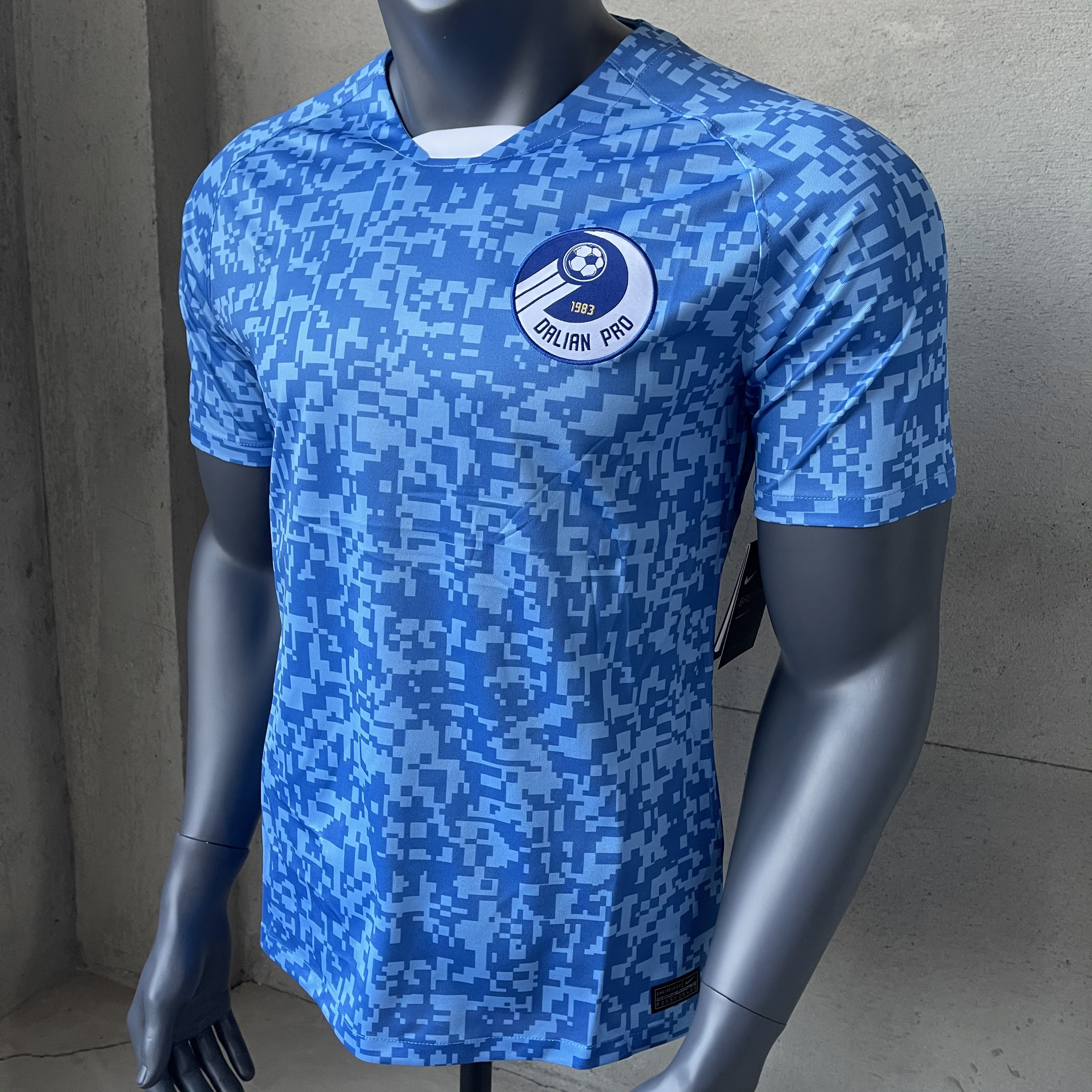 大连人球衣球员版2021主场蓝色上衣中超足球服队服短袖光板定制