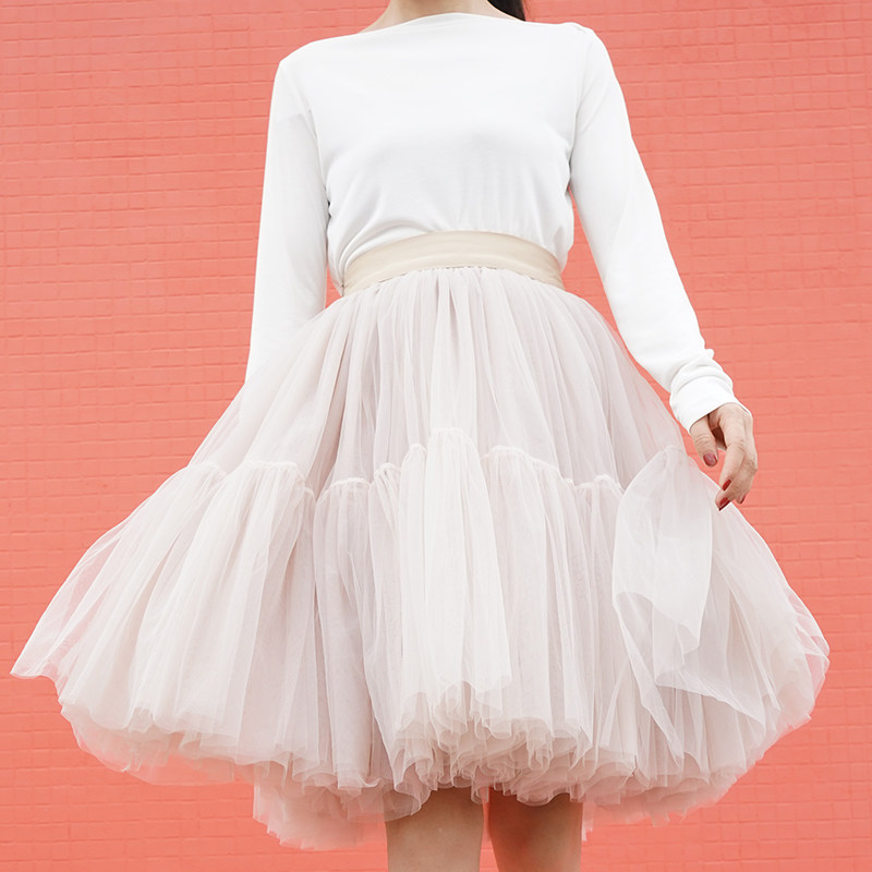 文亚轻奢浪漫公主小洋蓬蓬新品圆裙大摆纱裙半身裙