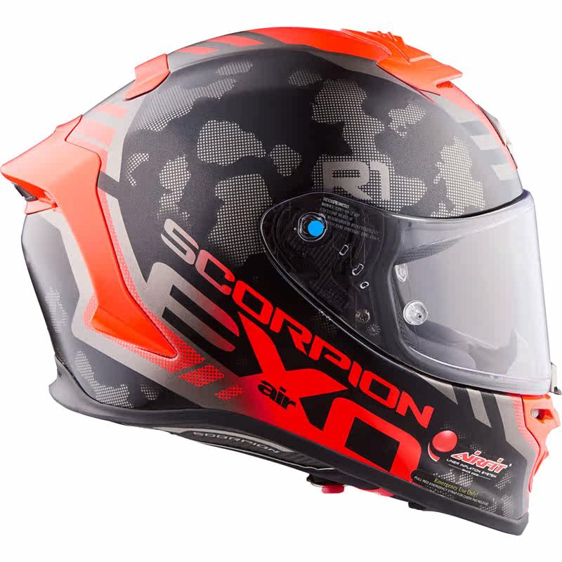 头盔美国scorpion蝎子exor1air摩托车机车防雾充气摩托车头盔