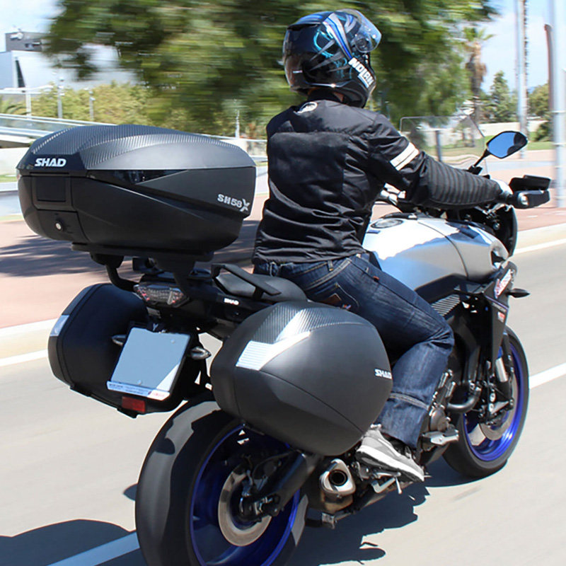 shad摩托车后备行李箱头盔收纳旅行箱可伸缩侧边摩托车尾箱