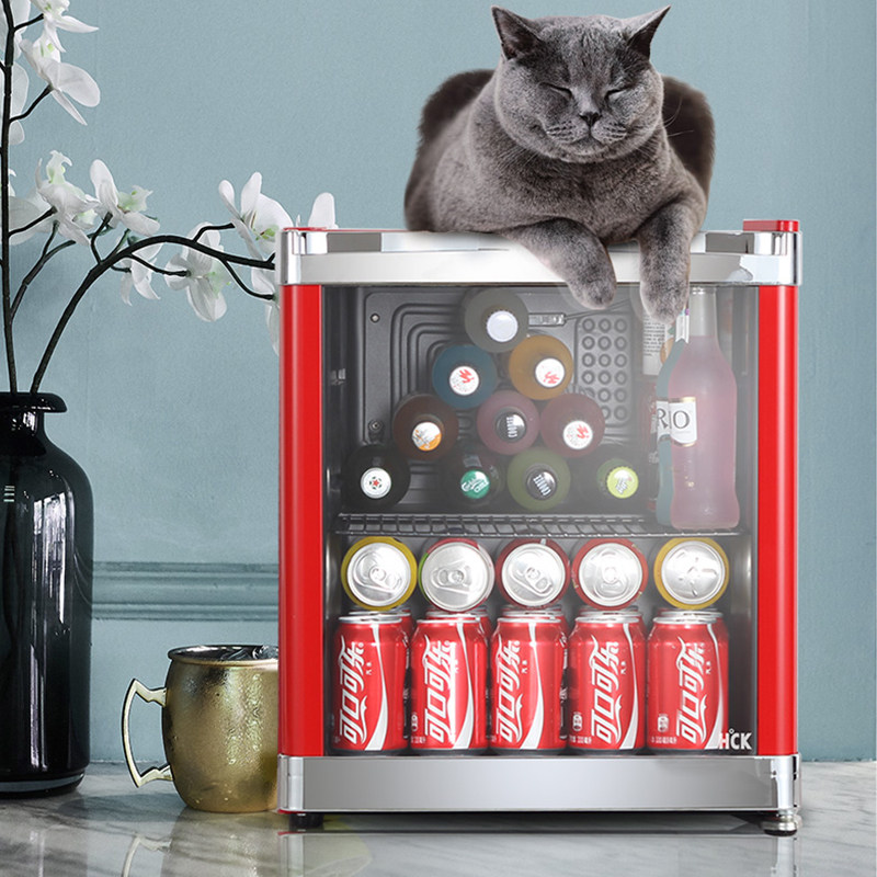 hck哈士奇冰箱单门式保鲜电冰箱小型冰吧家用客厅冰吧