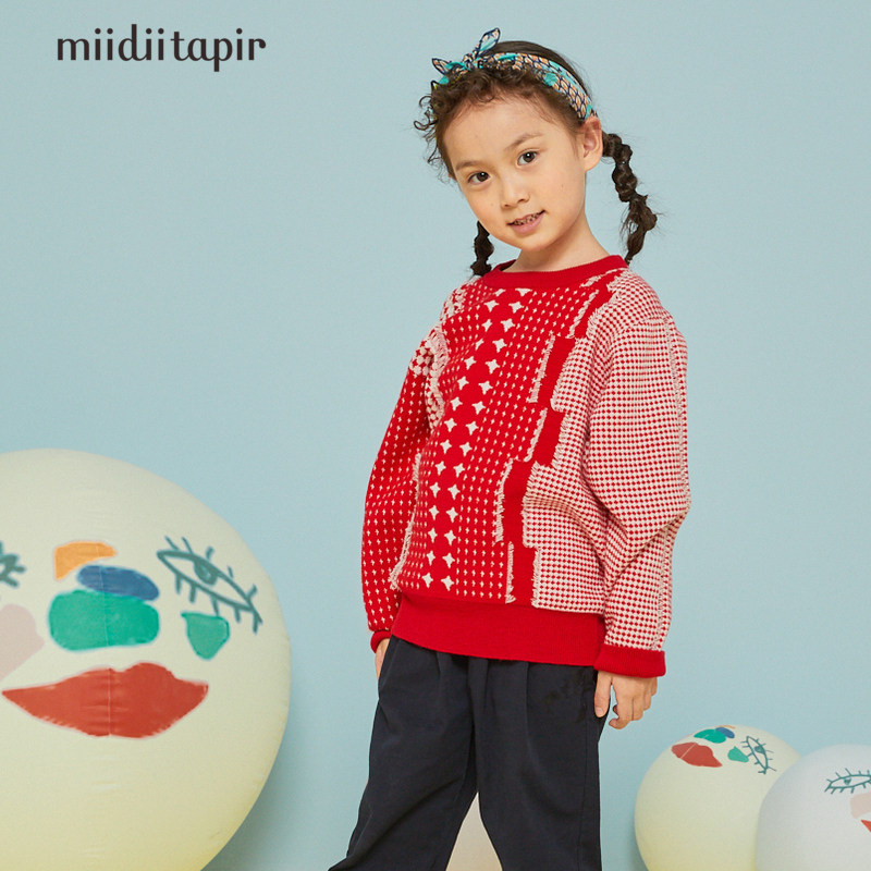 套头毛衫谜底童装新品中款亲子提花211kz0670毛衣