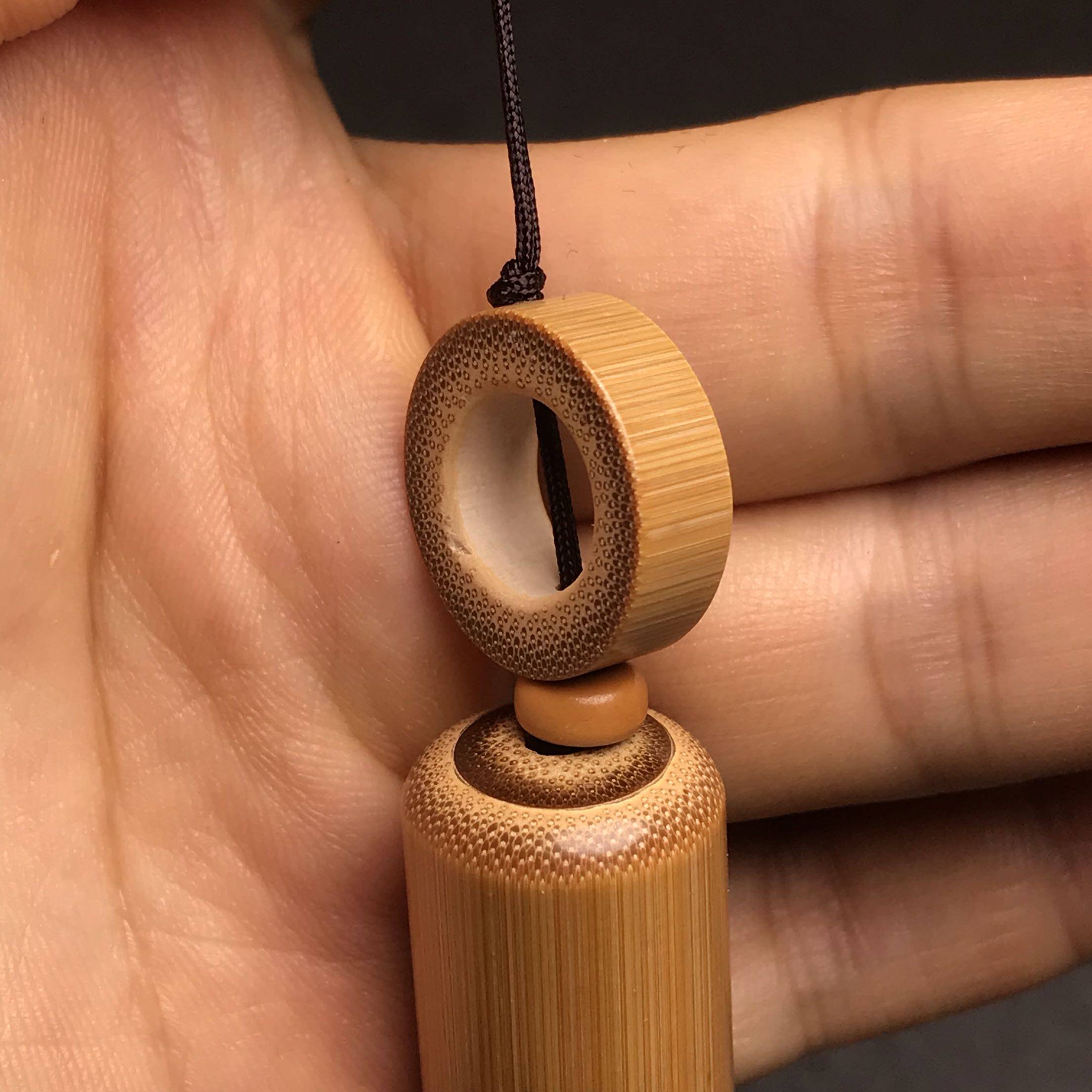 玉竹挂件一生把玩实心挂坠竹雕钥匙扣手串