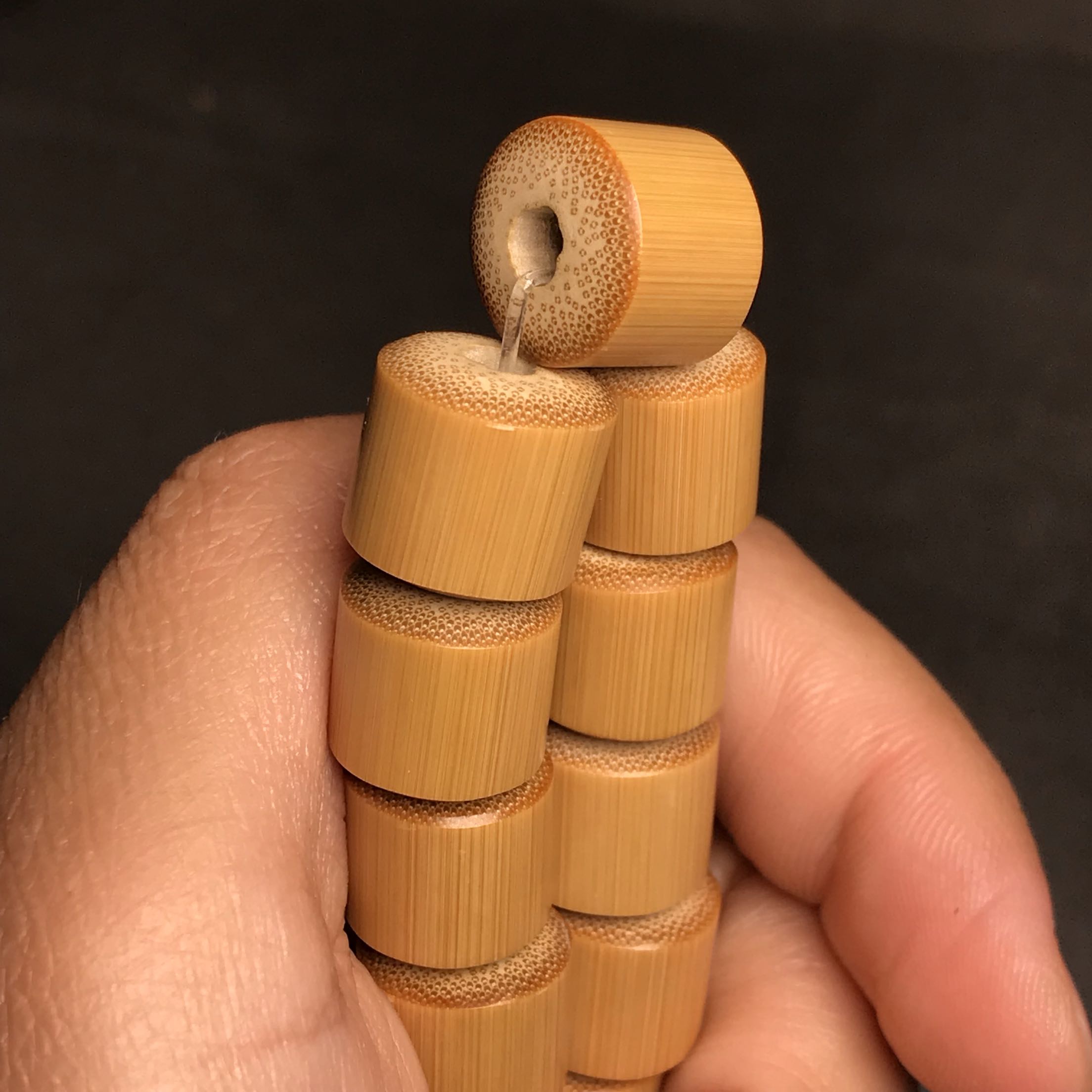 手串玉竹高密度密度文玩竹子梅鹿竹手串佛珠