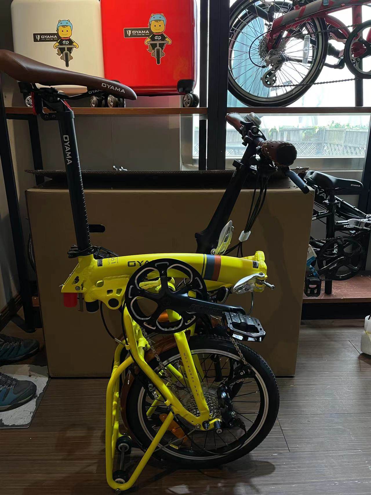 欧亚马超轻三折16寸oyama整车铝合金小布s900纵横折叠自行车